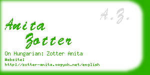 anita zotter business card